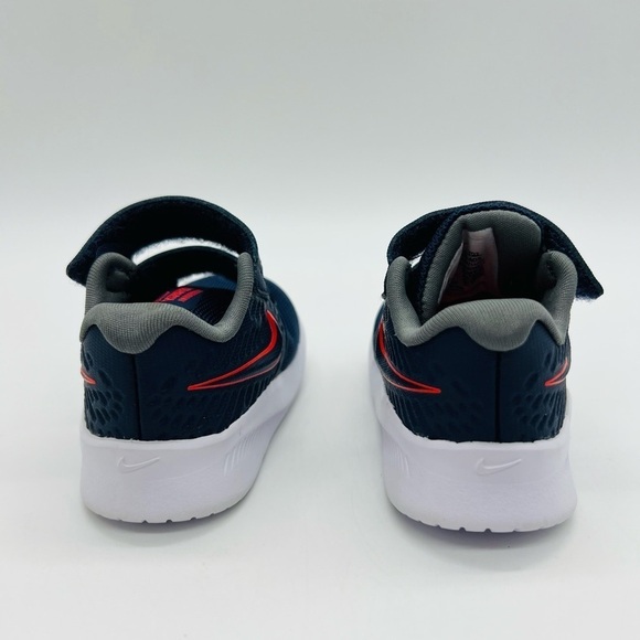 NIKE NAVY STAR RUNNER INFANT ATHLETIC SHOES SIZE 2 - Picture 4 of 12